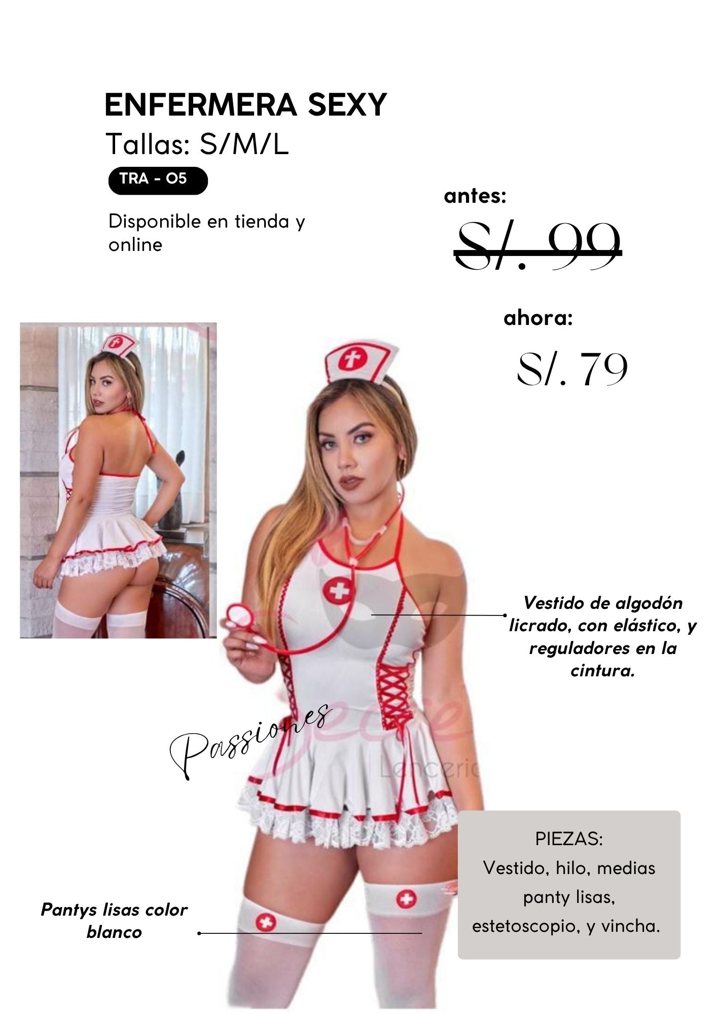 DISFRAZ ENFERMERA SEXY